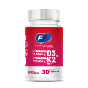Vitamina D3 10.000 Ui + Vitamina K2 Mk7 120mcg 30 Cápsulas
