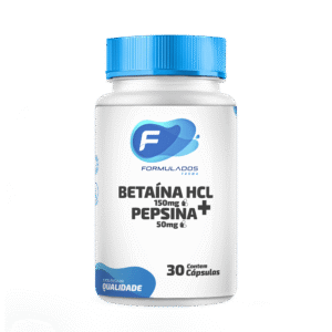 Cloridrato De Betaína hcl 150 mg + Pepsina 50 mg 30 Cápsulas