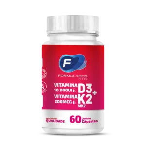 Vitamina D3 10.000 Ui + Vitamina K2 Mk7 200mcg Cápsulas 60